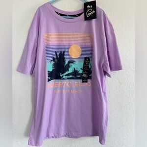 Large- Boys Puerto Rico Sunset Graphic Short Sleeve T-Shirt - art class NWT